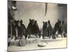 The Hopi Mealing Trough-Edward S^ Curtis-Mounted Photo