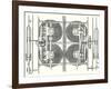 The Horizontal Wheels and the Central Rail of the Locomotive of the Mont Cenis Railway-null-Framed Giclee Print