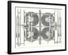 The Horizontal Wheels and the Central Rail of the Locomotive of the Mont Cenis Railway-null-Framed Giclee Print