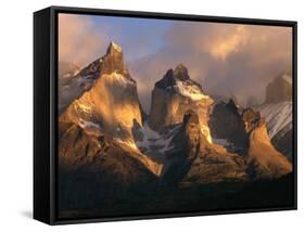 The Horns at Sunrise, Torres del Paine National Park, Patagonia, Chile-Jerry Ginsberg-Framed Stretched Canvas