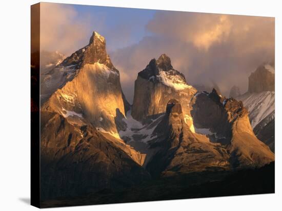 The Horns at Sunrise, Torres del Paine National Park, Patagonia, Chile-Jerry Ginsberg-Stretched Canvas