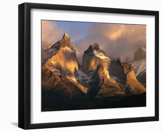 The Horns at Sunrise, Torres del Paine National Park, Patagonia, Chile-Jerry Ginsberg-Framed Premium Photographic Print