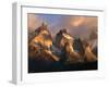 The Horns at Sunrise, Torres del Paine National Park, Patagonia, Chile-Jerry Ginsberg-Framed Photographic Print