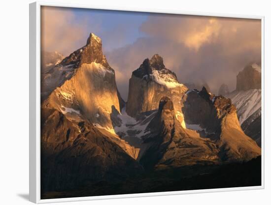 The Horns at Sunrise, Torres del Paine National Park, Patagonia, Chile-Jerry Ginsberg-Framed Photographic Print