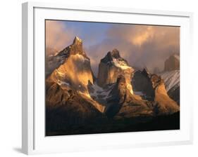 The Horns at Sunrise, Torres del Paine National Park, Patagonia, Chile-Jerry Ginsberg-Framed Photographic Print