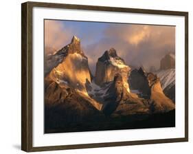 The Horns at Sunrise, Torres del Paine National Park, Patagonia, Chile-Jerry Ginsberg-Framed Photographic Print