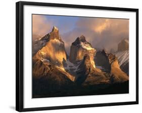 The Horns at Sunrise, Torres del Paine National Park, Patagonia, Chile-Jerry Ginsberg-Framed Photographic Print