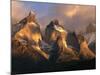 The Horns at Sunrise, Torres del Paine National Park, Patagonia, Chile-Jerry Ginsberg-Mounted Photographic Print