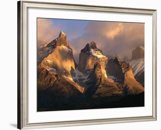 The Horns at Sunrise, Torres del Paine National Park, Patagonia, Chile-Jerry Ginsberg-Framed Photographic Print