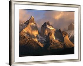 The Horns at Sunrise, Torres del Paine National Park, Patagonia, Chile-Jerry Ginsberg-Framed Photographic Print