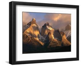 The Horns at Sunrise, Torres del Paine National Park, Patagonia, Chile-Jerry Ginsberg-Framed Photographic Print