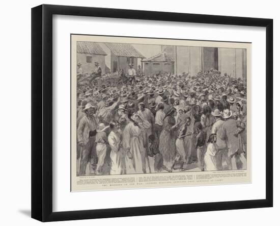 The Horrors of the War, Feeding Starving Refugees from Santiago at Caney-Henry Marriott Paget-Framed Giclee Print