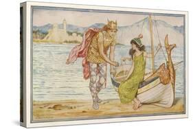 "The Horse and the Sword" Sigurd Gives the Ring to Helga, an Icelandic Tale-Henry Justice Ford-Stretched Canvas