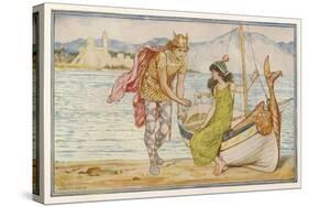 "The Horse and the Sword" Sigurd Gives the Ring to Helga, an Icelandic Tale-Henry Justice Ford-Stretched Canvas