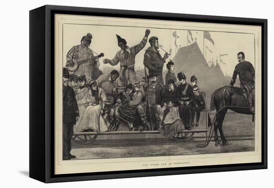 The Horse Car at Wimbledon-Sir James Dromgole Linton-Framed Stretched Canvas