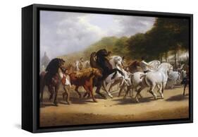 The Horse Fair-John Charles Maggs-Framed Stretched Canvas