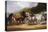 The Horse Fair-John Charles Maggs-Stretched Canvas