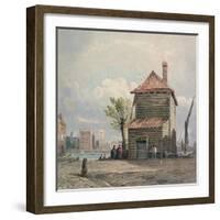 The Horse Ferry, Millbank-John Varley-Framed Giclee Print