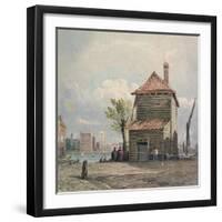 The Horse Ferry, Millbank-John Varley-Framed Giclee Print