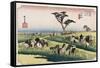 The Horse Market in the Fourth Month at Chiryu'-Utagawa Hiroshige-Framed Stretched Canvas