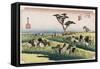 The Horse Market in the Fourth Month at Chiryu'-Utagawa Hiroshige-Framed Stretched Canvas