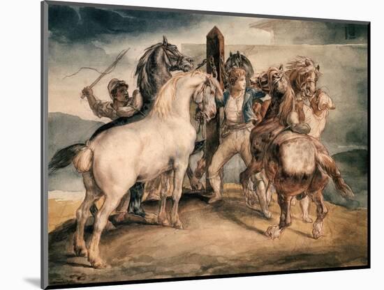 The Horse Market-Théodore Géricault-Mounted Giclee Print