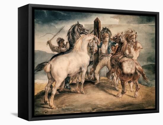 The Horse Market-Théodore Géricault-Framed Stretched Canvas