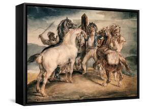 The Horse Market-Théodore Géricault-Framed Stretched Canvas