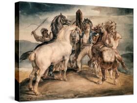 The Horse Market-Théodore Géricault-Stretched Canvas