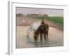 The Horse Pond, C.1890-Edward Stott-Framed Giclee Print