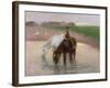 The Horse Pond, C.1890-Edward Stott-Framed Giclee Print