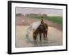 The Horse Pond, C.1890-Edward Stott-Framed Giclee Print