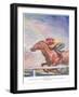 The Horse Race: Cursing and Whipping like a Madman, the Scarlet Jockey Drew up on the Turn, Hung Kn-Newell Convers Wyeth-Framed Giclee Print