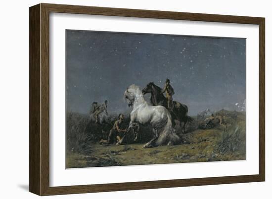 The Horse Thieves-Eugene Delacroix-Framed Giclee Print