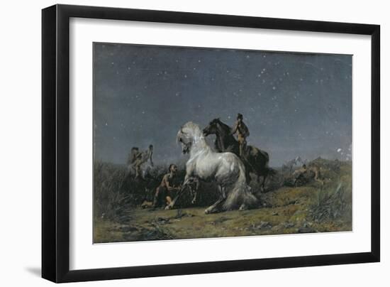 The Horse Thieves-Eugene Delacroix-Framed Giclee Print