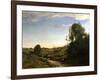 The Horsecart, Memory of Marcoussis Near Montlhery, 1855-Jean-Baptiste-Camille Corot-Framed Giclee Print