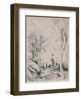 'The Horseman in the Wood', c.1854, (1946)-Jean-Baptiste-Camille Corot-Framed Giclee Print