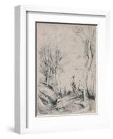 'The Horseman in the Wood', c.1854, (1946)-Jean-Baptiste-Camille Corot-Framed Giclee Print