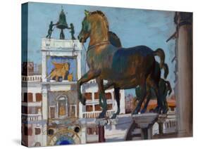 The Horses of San Marco-Boris Kustodiyev-Stretched Canvas