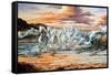 The Horses Running From Waves-balaikin2009-Framed Stretched Canvas