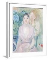 The Hortensia, or the Two Sisters, 1894-Berthe Morisot-Framed Giclee Print