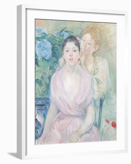 The Hortensia, or the Two Sisters, 1894-Berthe Morisot-Framed Giclee Print