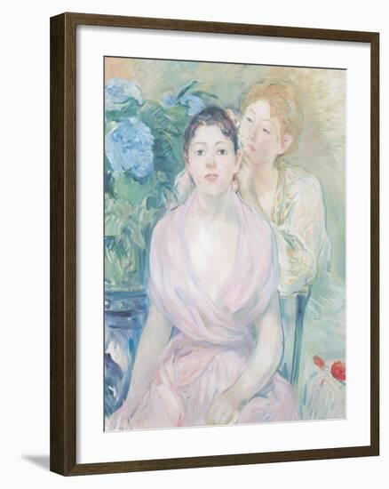 The Hortensia, or the Two Sisters, 1894-Berthe Morisot-Framed Giclee Print