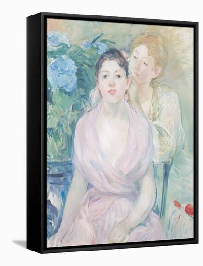 The Hortensia, or the Two Sisters, 1894-Berthe Morisot-Framed Stretched Canvas