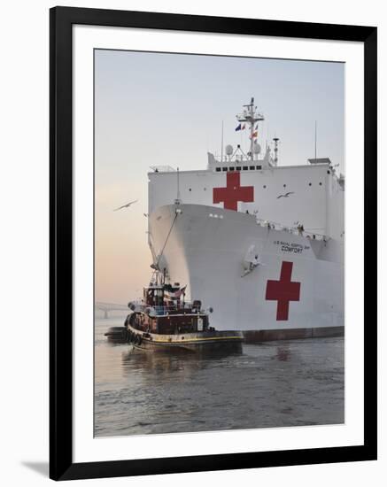 The Hospital Ship USNS Comfort Departs for Deployment-Stocktrek Images-Framed Photographic Print