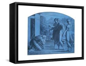 The Hospitalite of Abraham, C1820-1857-Achille Deveria-Framed Stretched Canvas