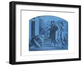 The Hospitalite of Abraham, C1820-1857-Achille Deveria-Framed Giclee Print