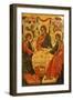 The Hospitality of Abraham and His Wife Sarah to the Three Angels, Greek Icon, 17th Century-null-Framed Giclee Print