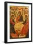 The Hospitality of Abraham and His Wife Sarah to the Three Angels, Greek Icon, 17th Century-null-Framed Giclee Print