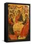 The Hospitality of Abraham and His Wife Sarah to the Three Angels, Greek Icon, 17th Century-null-Framed Stretched Canvas